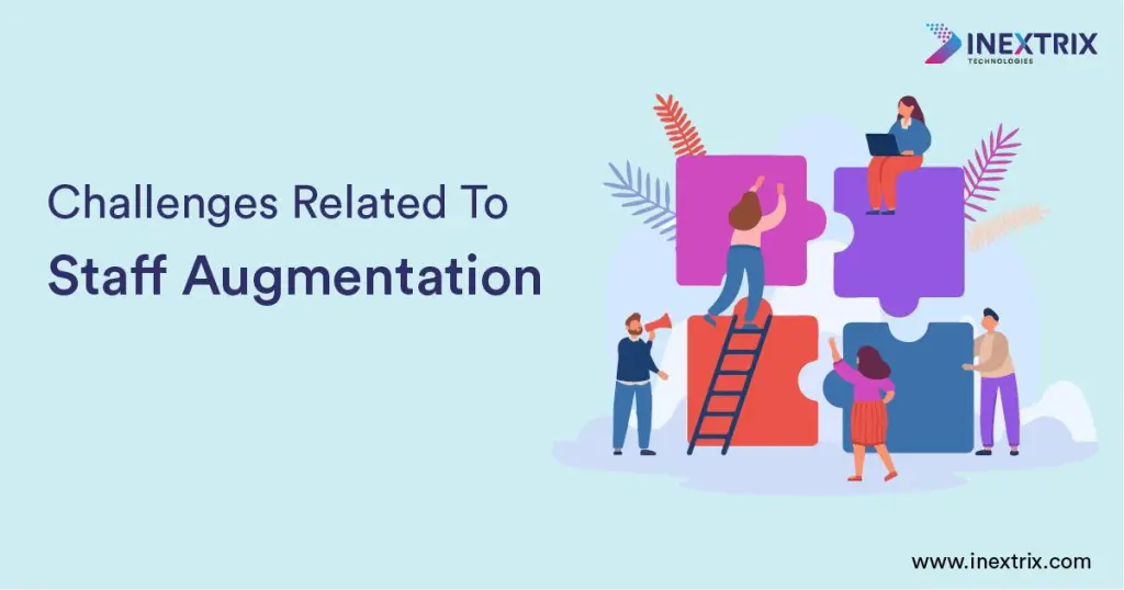 Challenges of staff augmentation for businesses include onboarding remote talent, collaboration issues, skill alignment, project coordination, and ensuring seamless team integration.