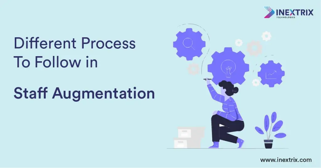 Different steps in the staff augmentation process include identifying project requirements, selecting expert talent, onboarding developers, managing collaboration, and ensuring successful project execution.