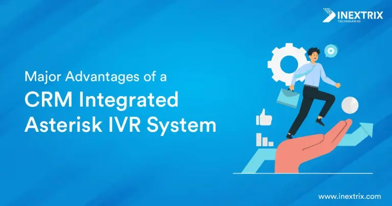 Major advantages of a CRM integrated Asterisk IVR system include automated call management, customer data synchronization, improved agent productivity, and personalized customer support.